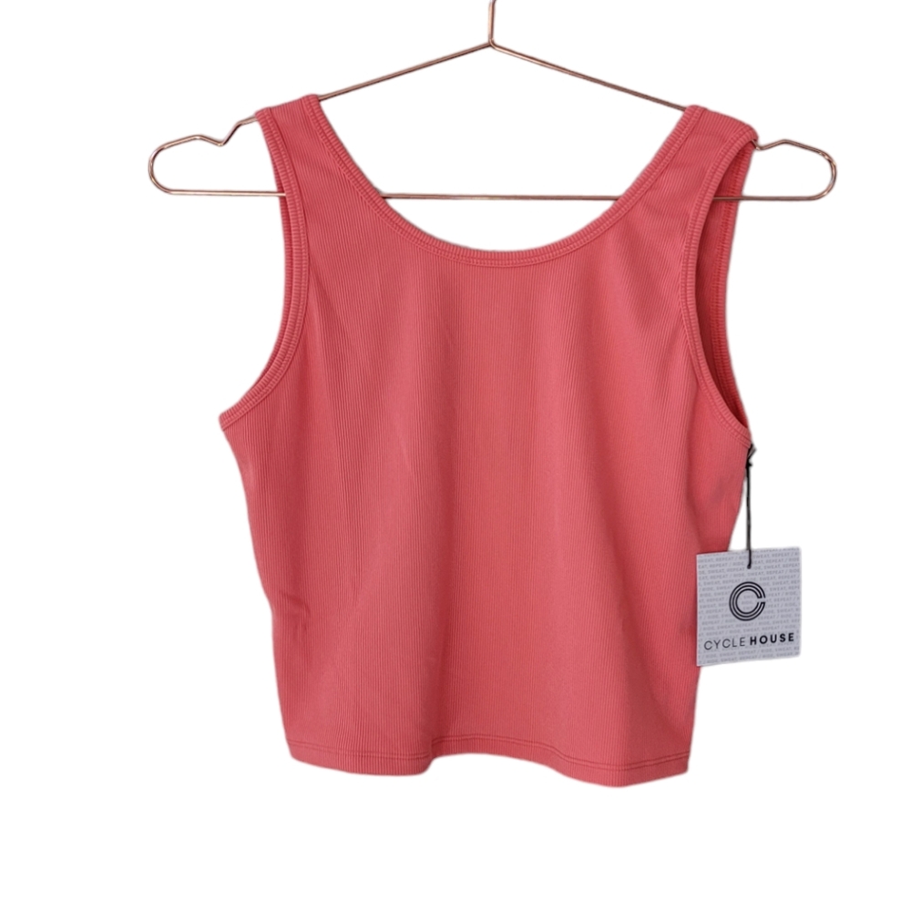 CYCLE HOUSE Dubarry (Coral) Resist Ribbed Crop Tank Top Size XL